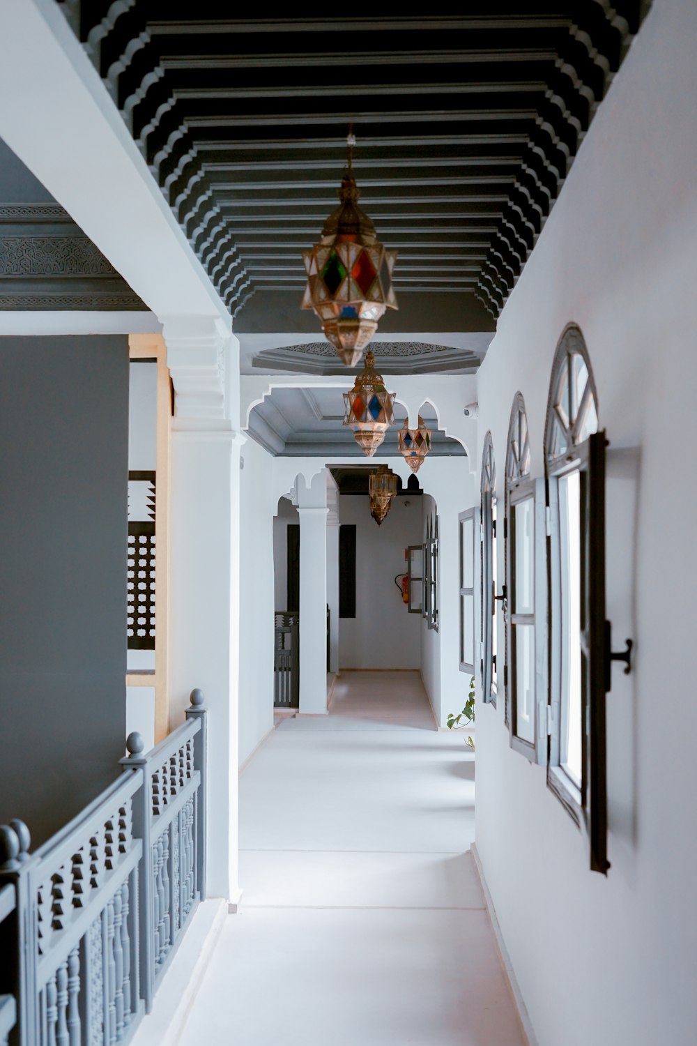 white wooden house interior