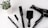 black hair brush