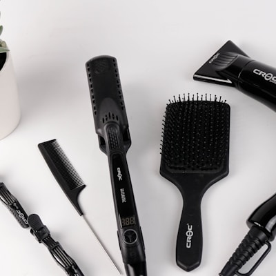 black hair brush