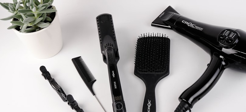 black hair brush