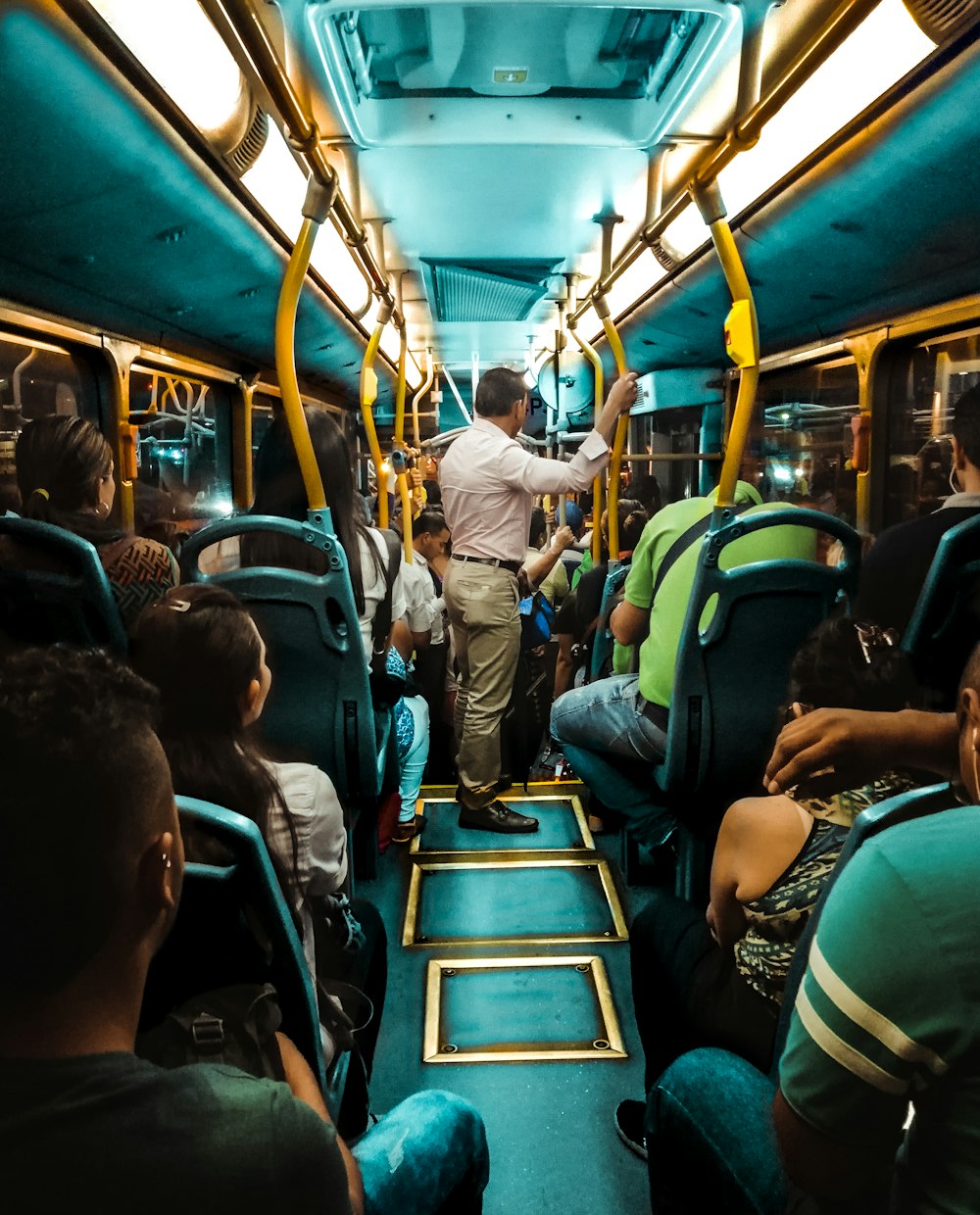 people inside bus