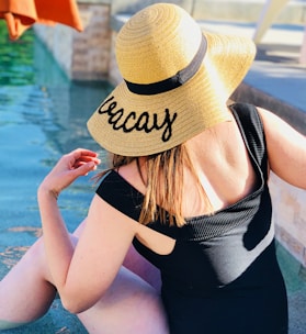 woman wearing black bodysuit