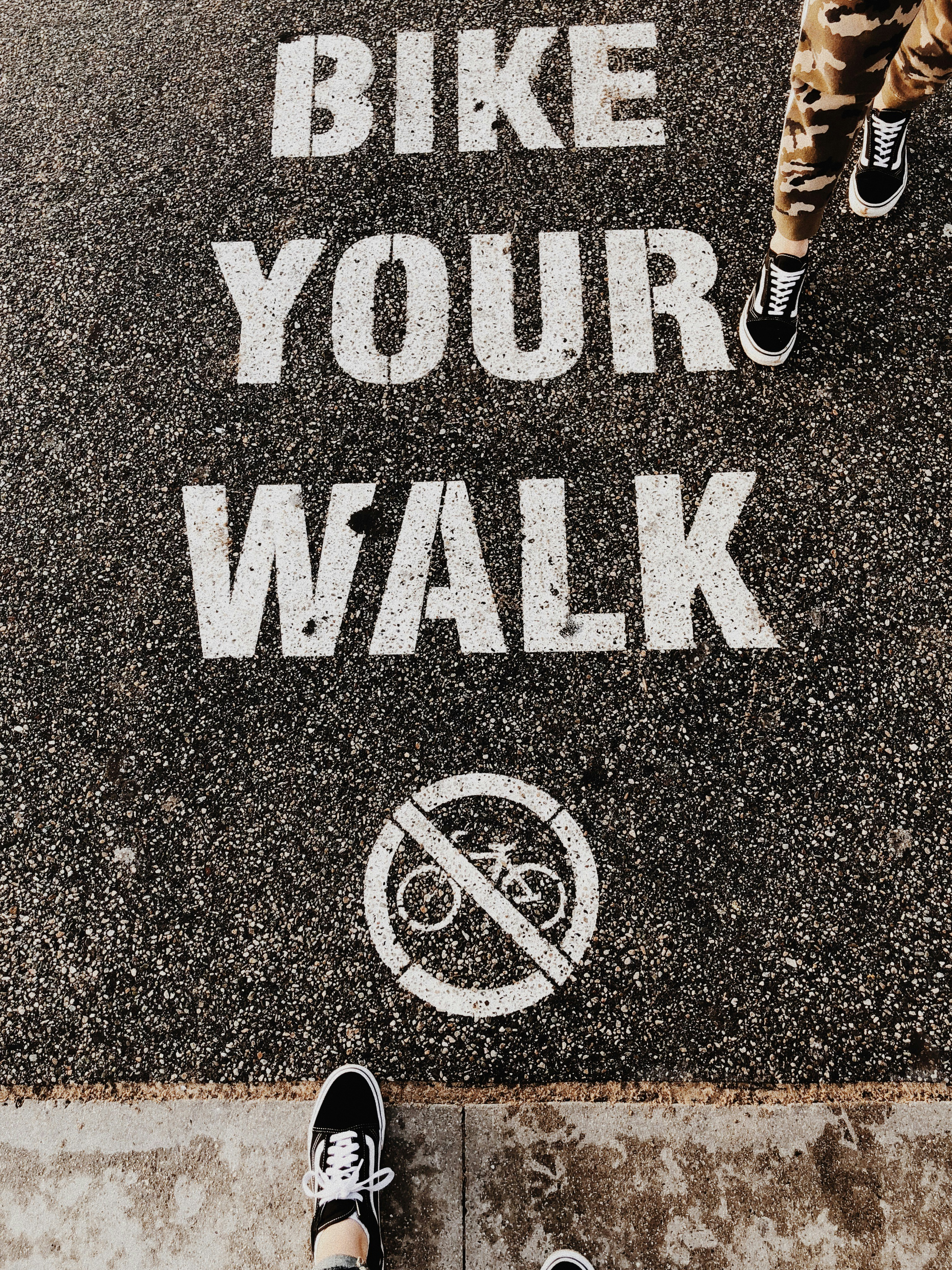 Bike Your Walk print asphalt