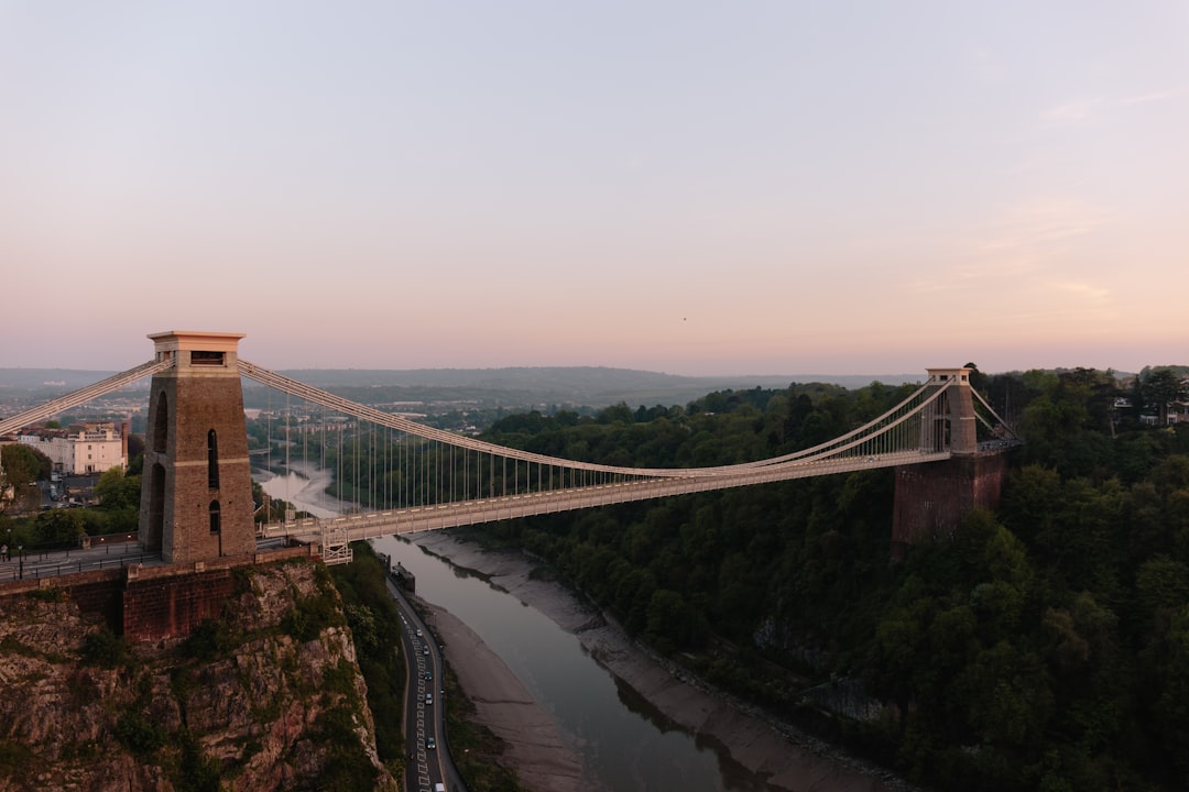 aerial view of bridge,
