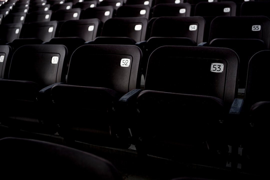 black theater chairs