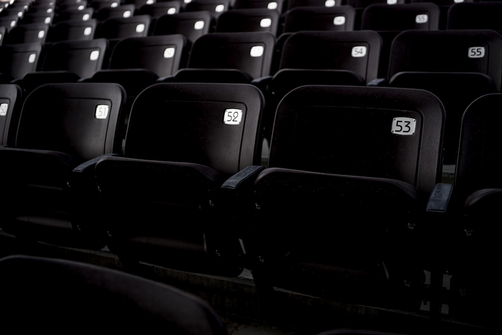 black theater chairs