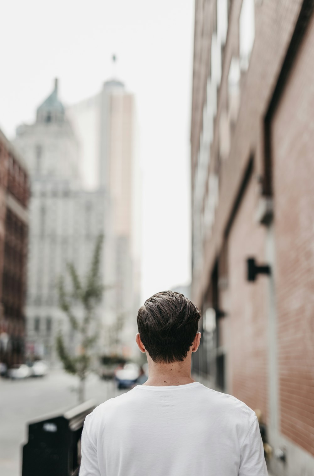 man walking on street