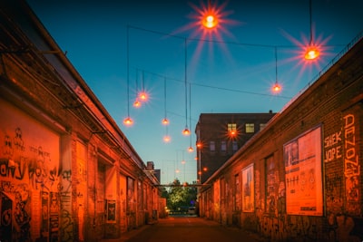 street corner at night