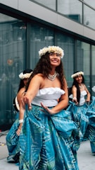 Women participating in a cultural dance event.