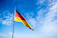 blue, red, and yellow flag