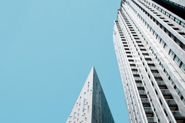 worm eye view of high-rise building