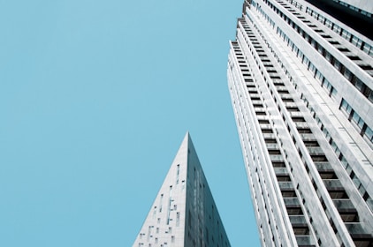 worm eye view of high-rise building