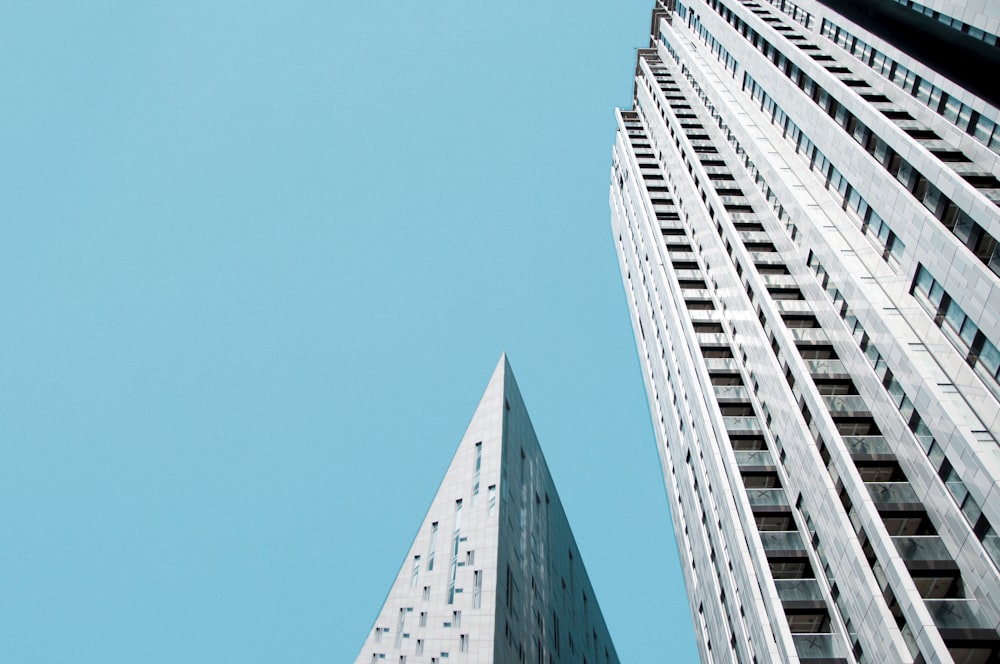 worm eye view of high-rise building