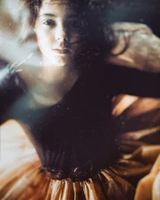 Elegant styled hair flowing beautifully under soft lighting