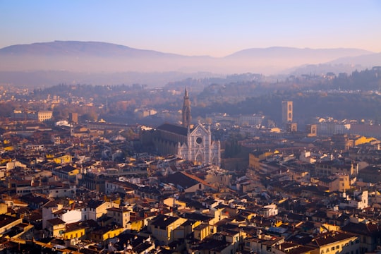 aerial photrography of building in Metropolitan City of Florence Italy