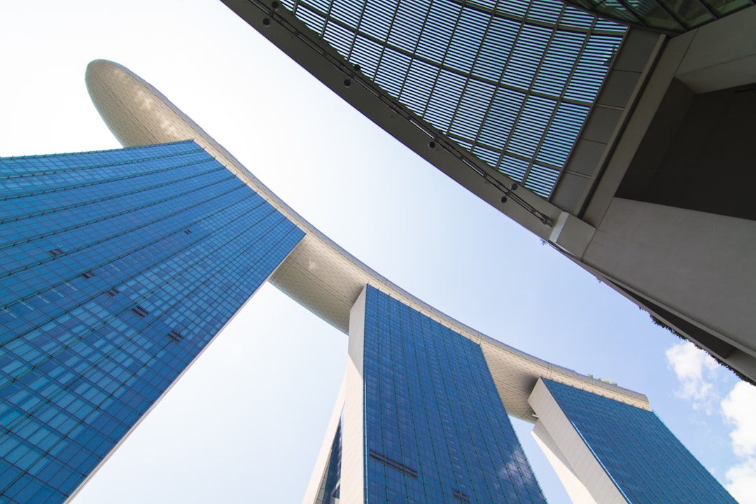 low angle photography of Marina Bay Sands