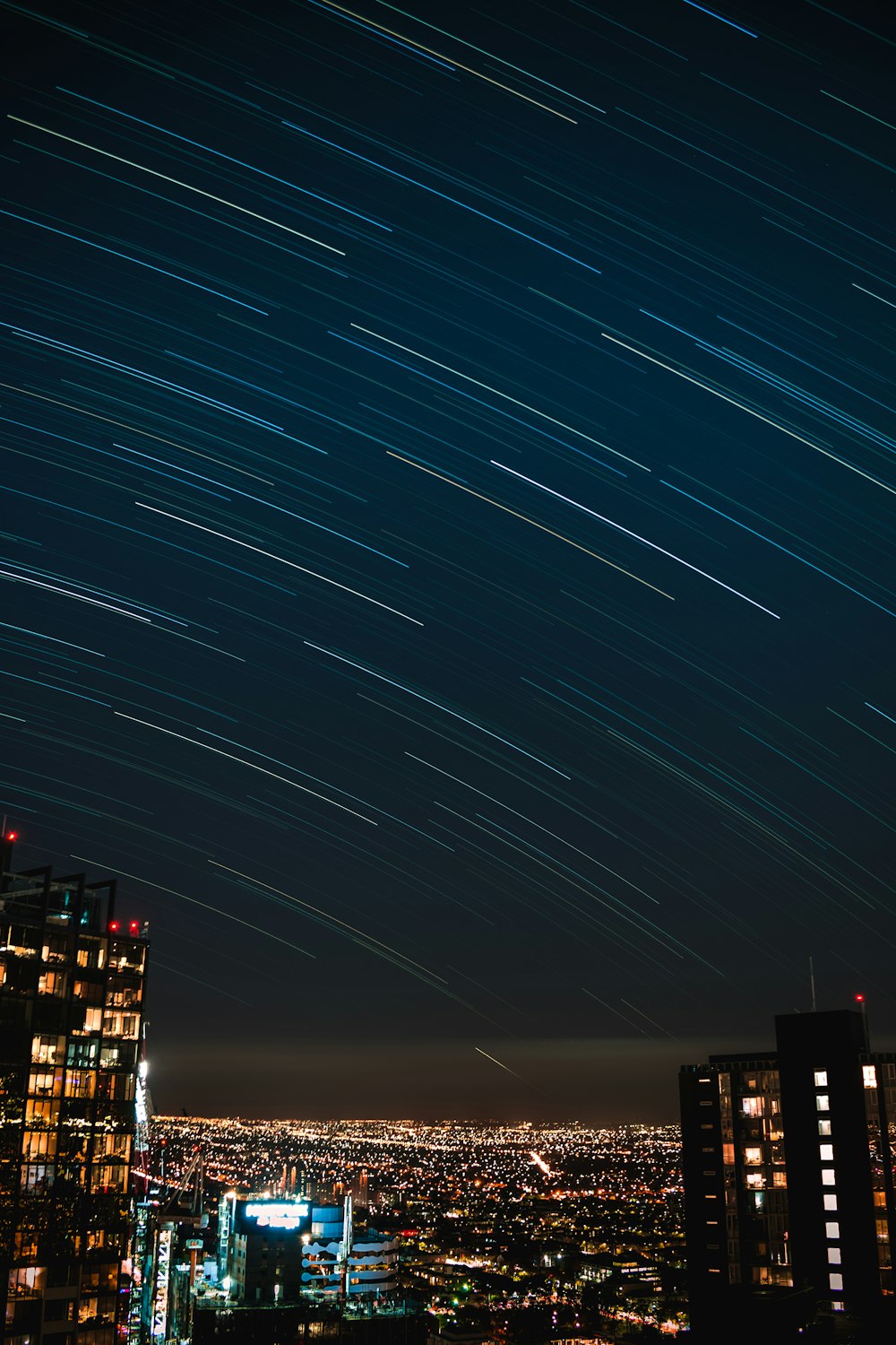 photography of meteor shower