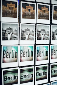 A modern, responsive grid layout displaying diverse German language learning bundles with savings badges and elegant typography.