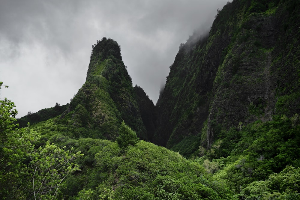 landscape photo of green mountain