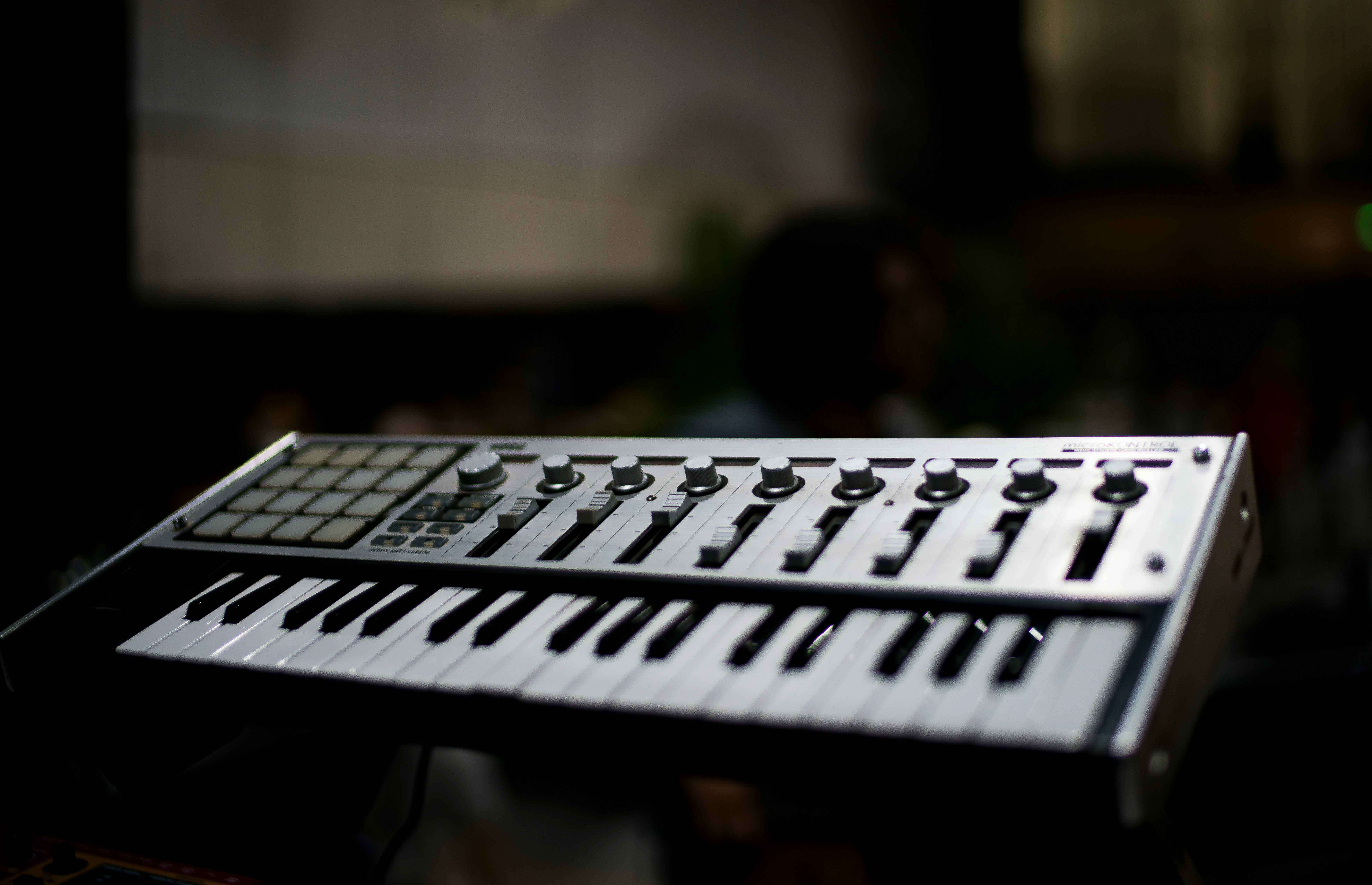 selective focus photography of MIDI keyboard