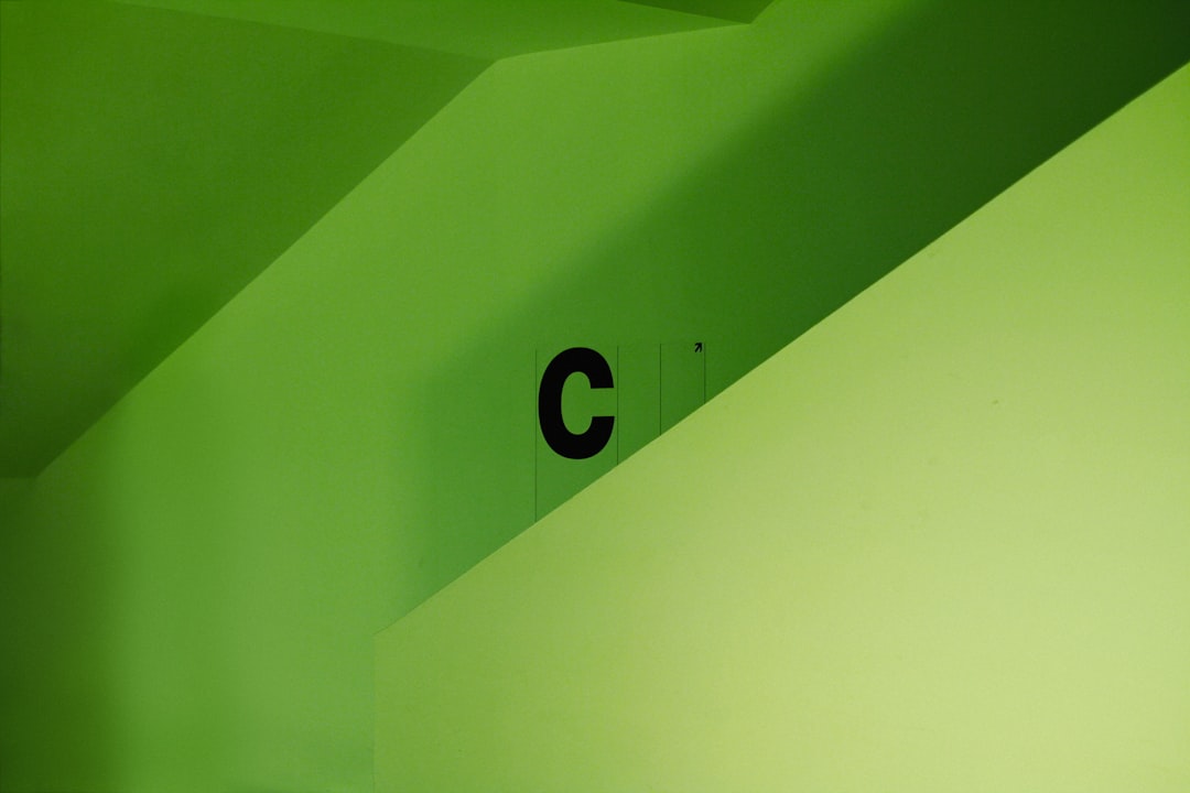 green painted wall, Green minimal interior
