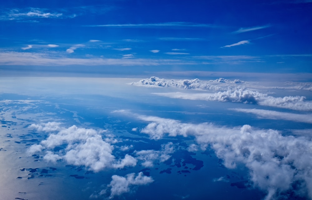 aerial view of clouds