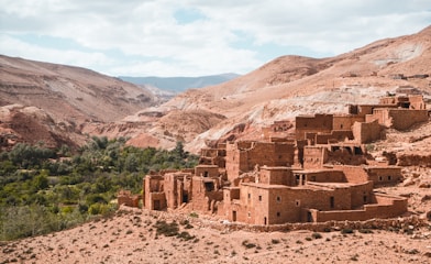 brown castle beside body of water