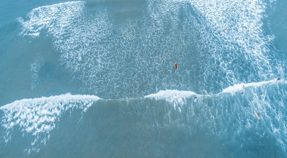 aerial photography of barrel wave