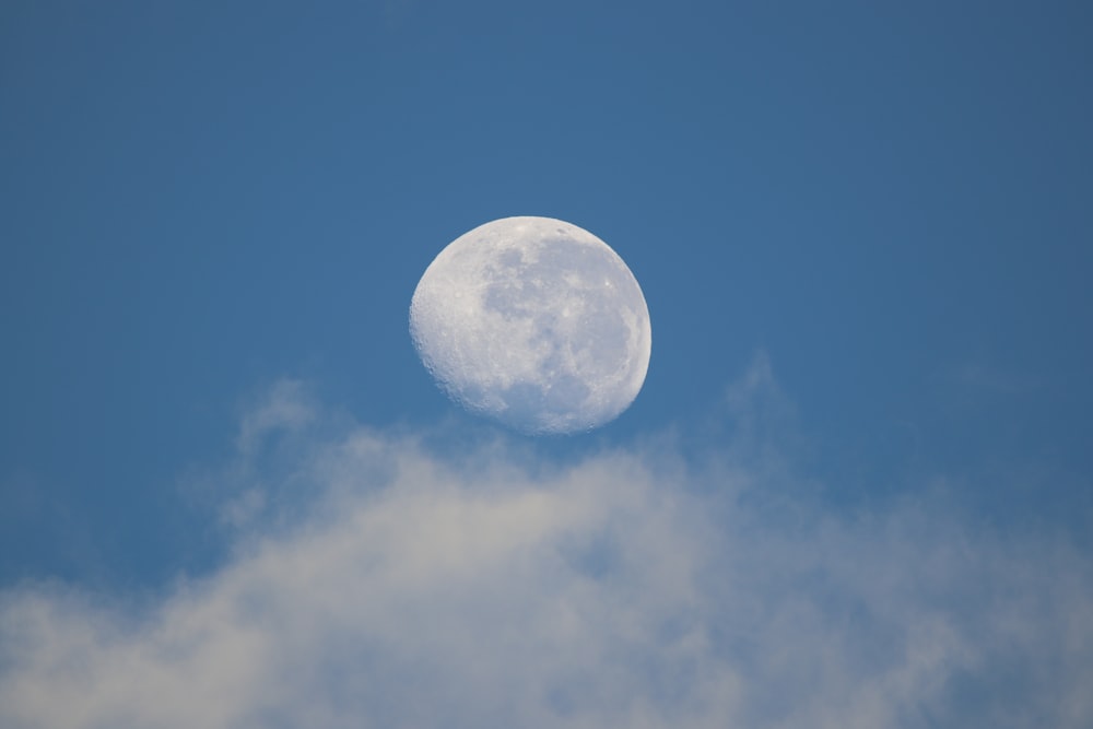 low-angle photography of moon