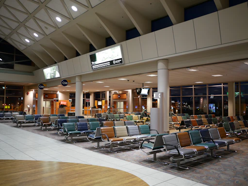 gang chairs inside airport