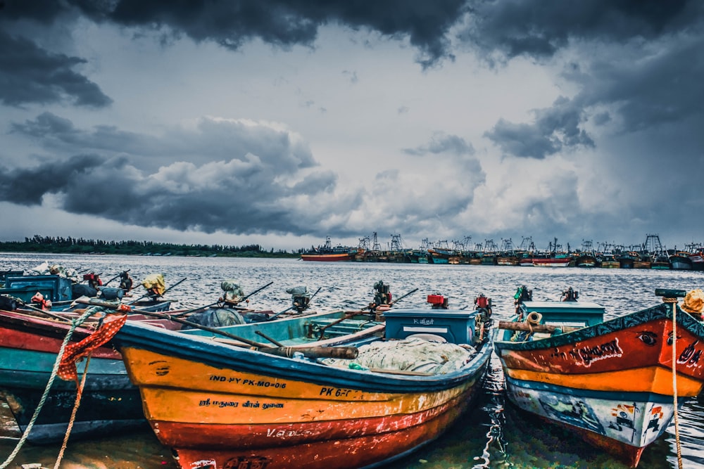 orange wooden boat