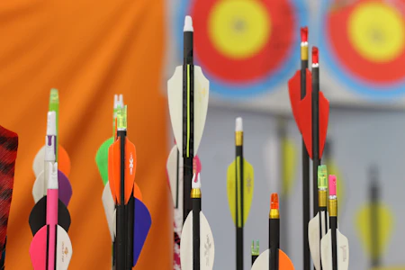 Archery arrows ready to shoot