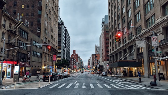 cleared road near buildings in Manhattan United States