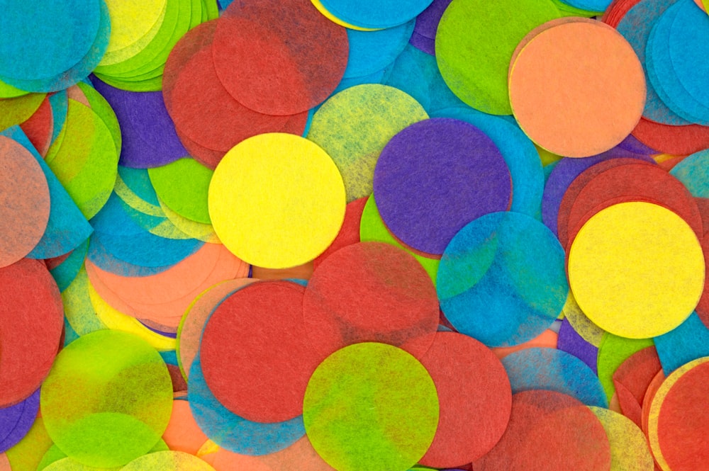 Lotto di tamponi in tessuto multicolore