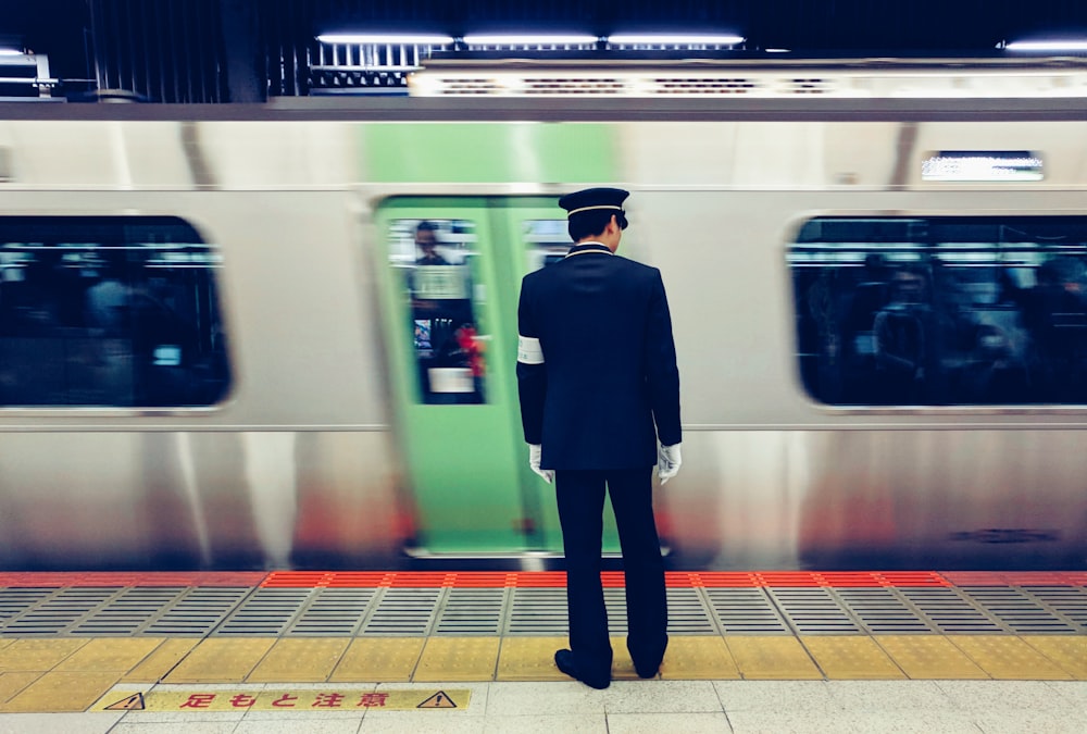 security guard on train station