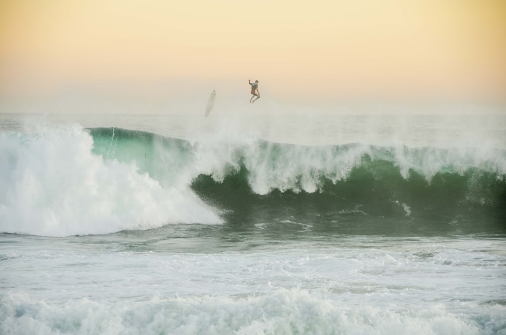 person surfing