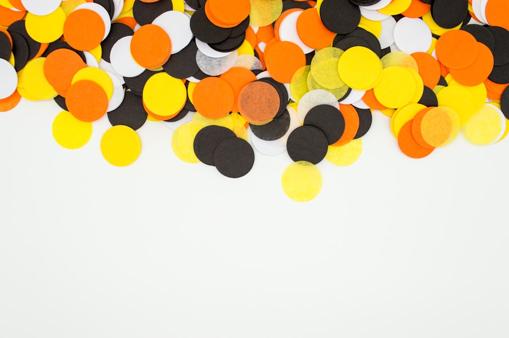 multicolored polka-dot artwork