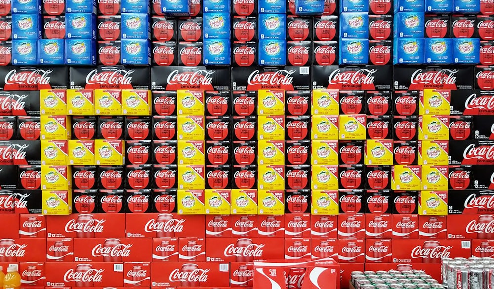 Lote de caixa da Coca-Cola