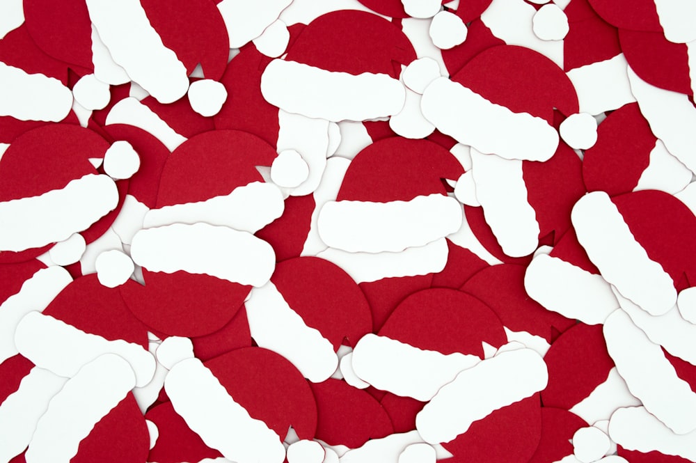 Christmas hats digital wallpaper