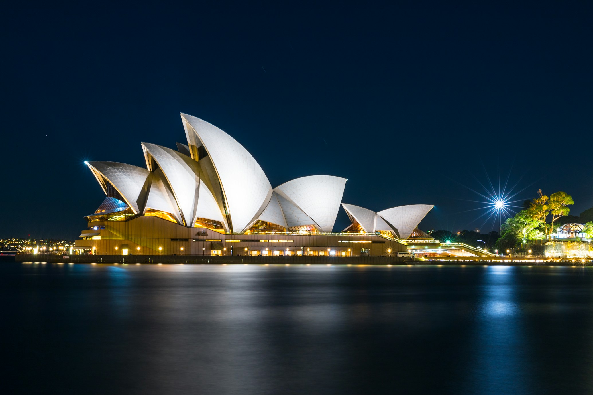 A scenic view of the Sydney Opera House representing Australia