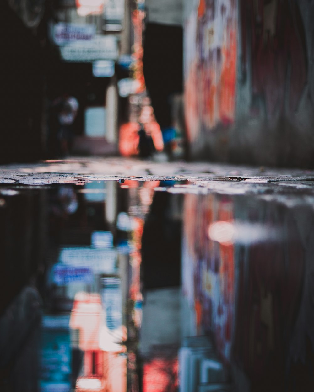 Selektive Fokusfotografie von stehendem Wasser