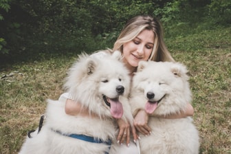 Health Vibes - Make Happy Hormones by hugging your 2 furry dog friends