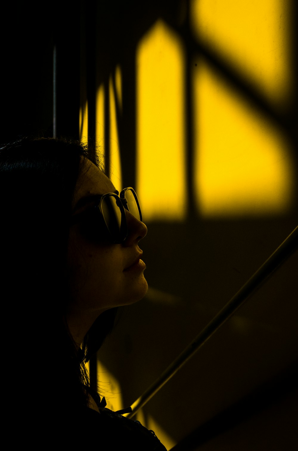 selective focus photo of woman at night time