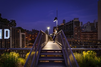 people on bridge