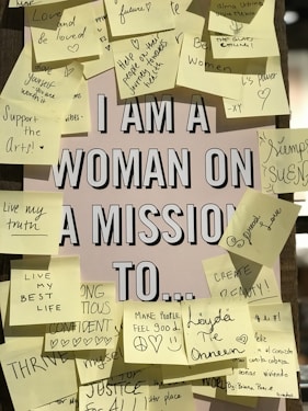 sticky notes on wall