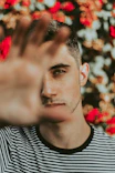 man taking selfie