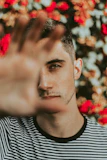 man taking selfie