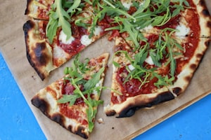 Perfect pizza slice with stretchy mozzarella cheese pull