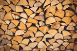 piled firewood lot