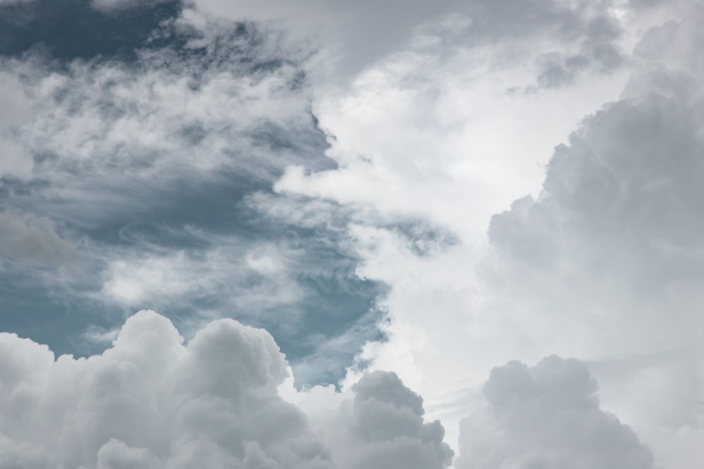 high angle photography of clouds